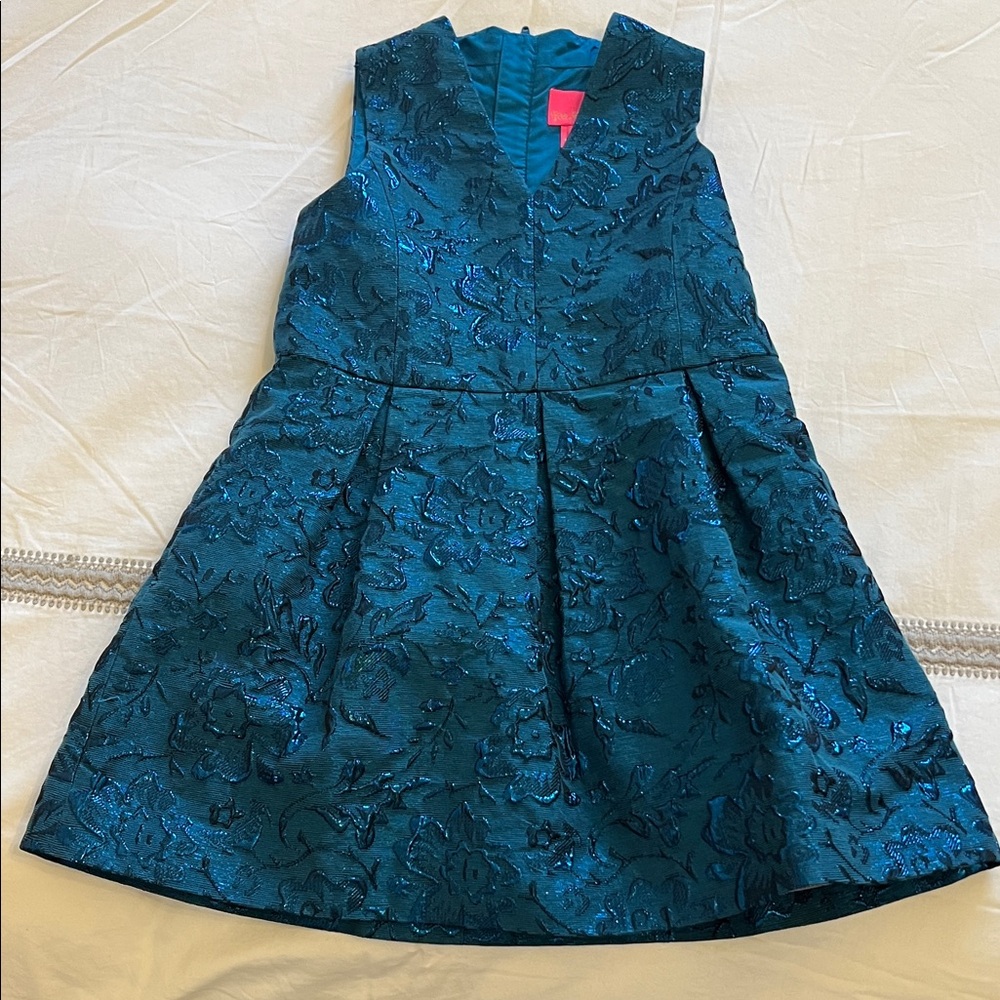 Lilly Pulitzer Girl’s Dress Size 8 Jewel Blue with Florals